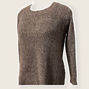 Comfy purple and gray chunky knit sweater. XL